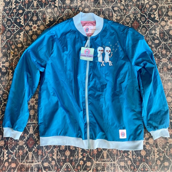 NWT Nathan W Pyle Strange Planet Bomber Jacket - Picture 1 of 8
